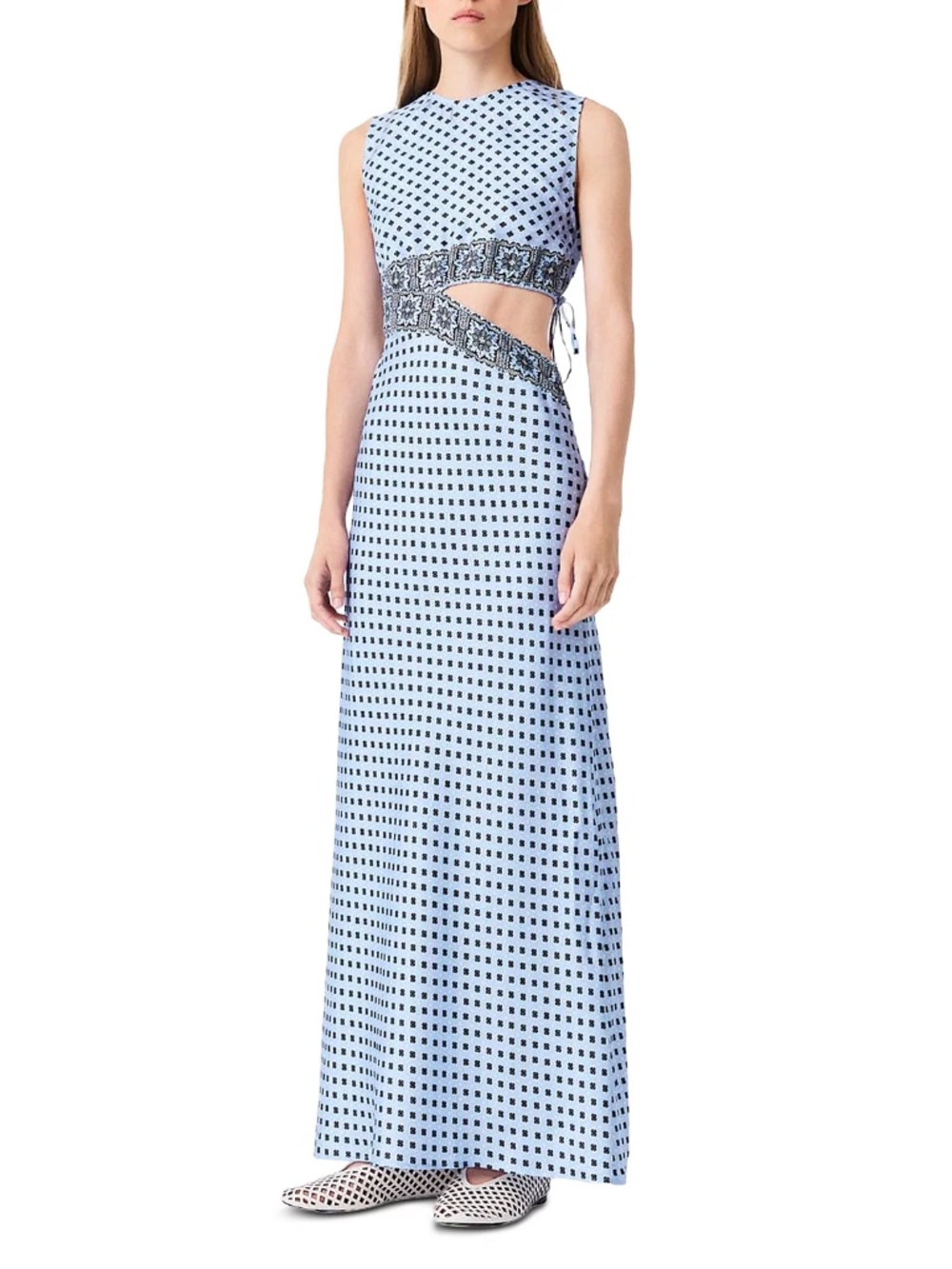 Raleston Silk Printed Cutaway Dress
